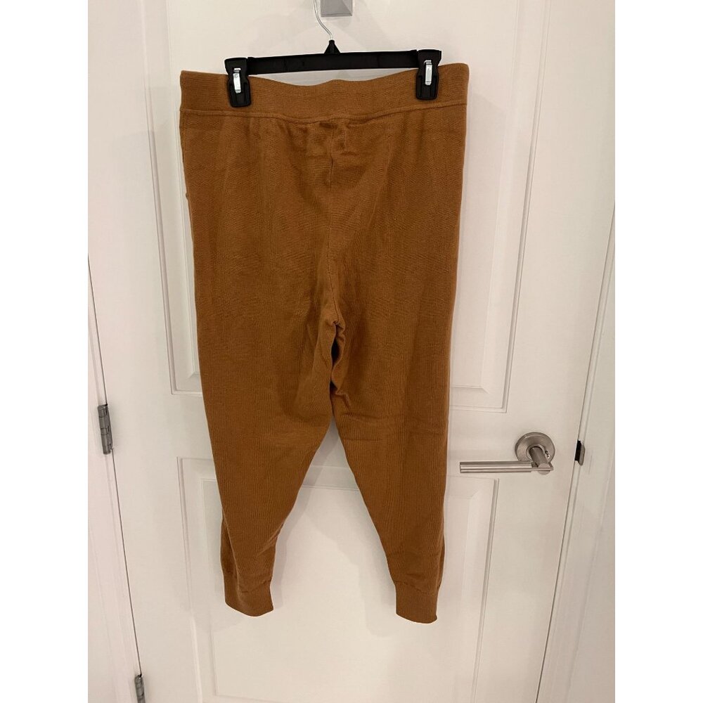 NWT J. Crew Cotton Cashmere Jogger Pant Heathered Caramel Knit Size MEDIUM - Picture 8 of 9